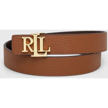 Opasek Oboustranný kožený pásek Lauren Ralph Lauren 412912039 hnědá 88X, vel. XS