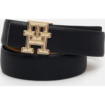 Opasek Oboustranný kožený pásek Tommy Hilfiger dámský, tmavomodrá barva, AW0AW16840 59X, vel. 80