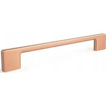 Nábytkové kování NÁBYTKOVÁ ÚCHYTKA MĚDĚNÁ ROSE GOLD MODERNÍ KOVOVÁ TECHNO 128mm UM-843 G30