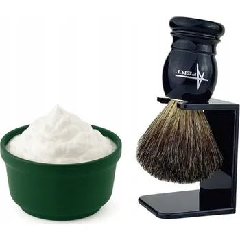Štětka na holení z jezevčí srsti, mýdlo na holení, sada štětky na holení z jezevce
