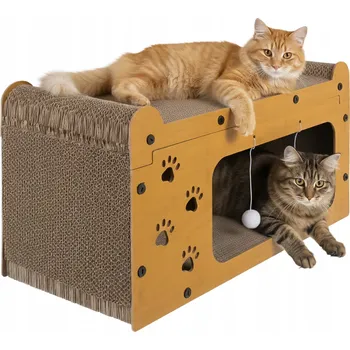 Škrabadlo pro kočky Purlov , vícelůžkový kočičí Pelíšek , karton a HDF