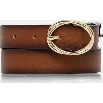 Opasek Kožený pásek Tommy Hilfiger AW0AW17252 hnědá 88X, vel. 75