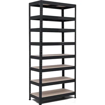 regál Policový regál Trestles RH 2200x900x300, nosnost 2000 kg, 8 polic Barva: černá