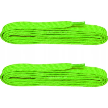 Vrták LIMETKOVÉ Široké tkaničky 7 mm DO TENISEK Ploché tkaničky 120 cm