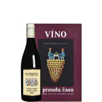Víno Set Dvořáček Pinot Noir Výběr z hroznů 2020 + Kniha Víno v proudu času