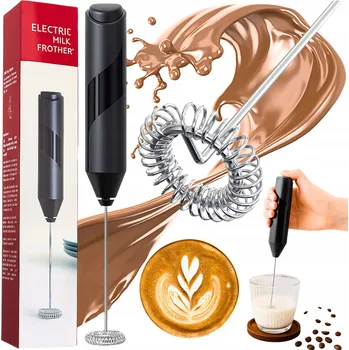 NAPĚŇOVAČ MLÉKA MONTESSA ELEKTRICKÝ NA KÁVU KAKAO MINI MIXÉR NA BATERIE