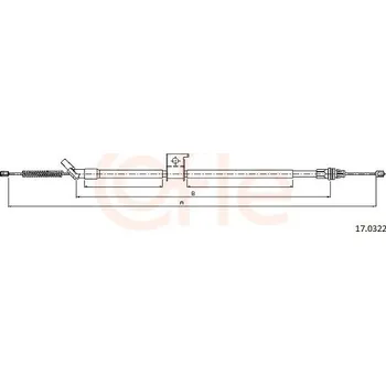 Lanko parkovací brzdy Lanovod parkovací brzdy COFLE 17.0322