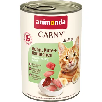 Krmivo pro kočku Animonda Carny Adult 6x400g Krůtí, kuřecí & králík