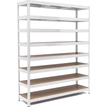 regál Policový regál Trestles RH 2200x1200x500, nosnost 2000 kg, 8 polic Barva: bílá