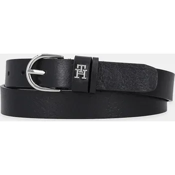 Opasek Kožený pásek Tommy Hilfiger dámský, černá barva, AW0AW17279 99X, vel. 80