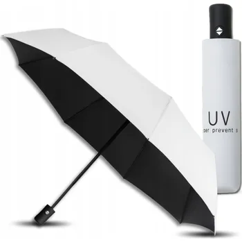 Deštník EdiBazzar automatický skládací deštník s pouzdrem, šedý