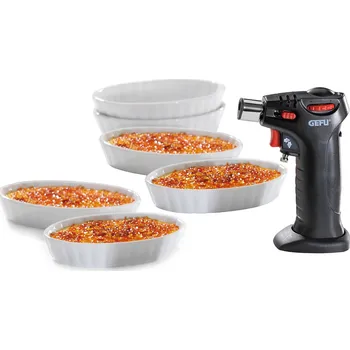 GEFU Carmello 7 ks. - formy / pekáče na zapékání z porcelánu s hořákem na creme brulee