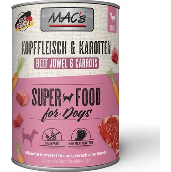 24x400g MAC's Adult Superfood - Maso z hlavy a mrkev