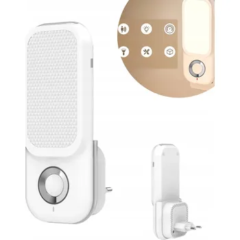 Lampička NOČNÍ LAMPA LED S ČIDLEM POHYBU ZÁSUVKOVÁ LAMPičKA