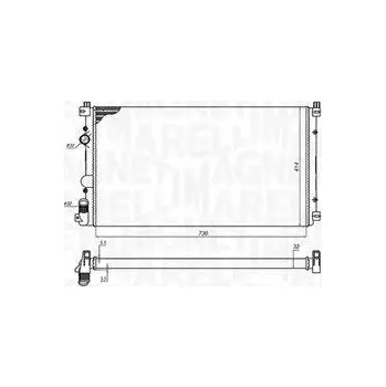 Chladič motoru Magneti Marelli 350213198800 Chladič motoru, chlazení motoru