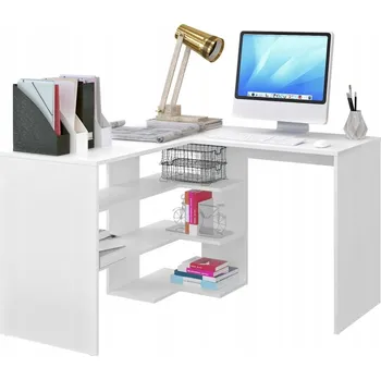 Psací stůl Rohový psací stůl Kondela 120 x 120 x 75,4 cm bílý