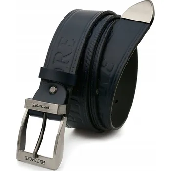 Opasek Beltimore pánský kožený pásek široký k džínám tmavě modrý 520