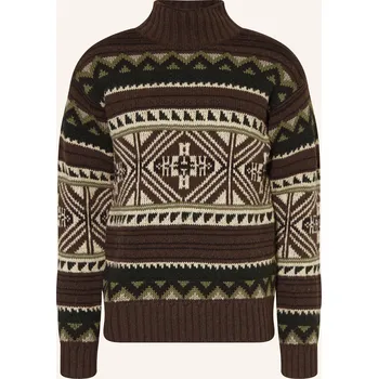 Pánský svetr Polo Ralph Lauren Pánský Svetr, tmavě hnědá / režná / zelená, S