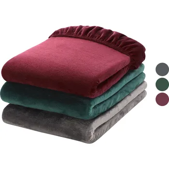 Prostěradlo LIVARNO® Napínací plyšové prostěradlo 90-100 x 200 cm červená