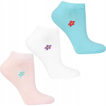 Dámské ponožky Dámské Ponožky Kotníkové Ponožky květinovým vzorem MORAJ 3 páry, 38-41