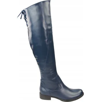 Dámské kozačky Elitabut dámské kozačky nad koleno s plochým podpatkem, velikost 41