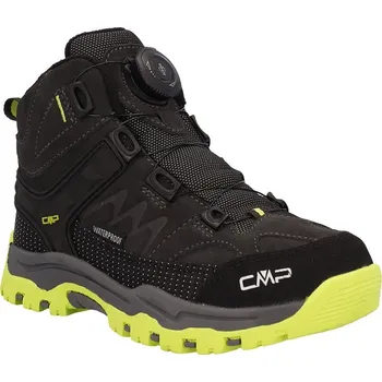 Dětská treková obuv Dětské kotníkové trekové boty CMP Kids Kiruna Mid Fitgo Fleece WP Piombo-Acido 3Q57894-69ZU 25/26 33