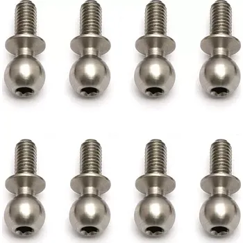 RC náhradní díl Associated Kulové čepy, střibrné, 6mm, 10ks.