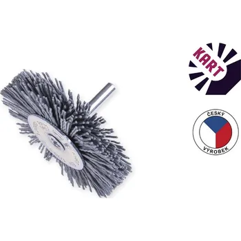 kartáč na vrtačku KART Kotoučový kartáč ø 80 mm se stopkou - abralon