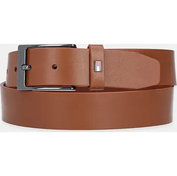Opasek Kožený pásek Tommy Hilfiger pánský, hnědá barva, AM0AM13016 88X, vel. 105