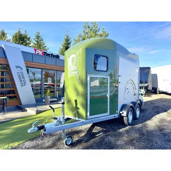 Přívěs pro přepravu koně a skotu Přívěs pro koně CHEVAL LIBERTE ORIGINS ONE ALU®, ZELENÝ, sedlovna