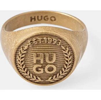 Prsten Pečetní prsten HUGO 50535646 zlatá GLD, vel. S