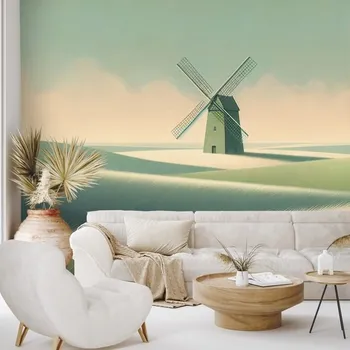 Tapeta Dovido Fototapeta krajina s větrným mlýnem