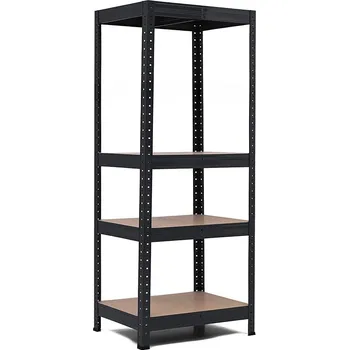 regál Policový regál Trestles RH 1200x600x450, nosnost 1400 kg, 4 police Barva: černá