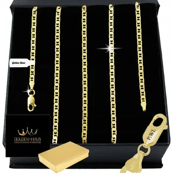 Řetízek ZLATÝ PÁNSKÝ ŘETÍZEK GUCCI PLNÝ, ZLACENÝ, ZKOUŠKA 925/585, 55 cm / 3 mm, DÁREK