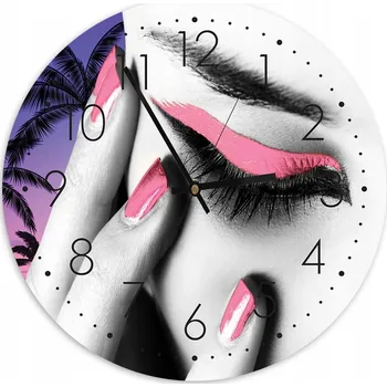 Hodiny Nástěnné hodiny Feeby růžové 80 cm