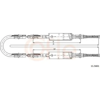 Lanko parkovací brzdy Lanovod parkovací brzdy COFLE 11.5661