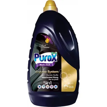 Prací prostředek Purox Black&Dark Enzyme System Tekutý prací prostředek na tmavé a černé prádlo 4 l