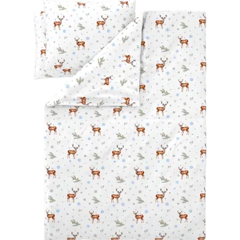 Povlečení LIVARNO® Ložní povlečení z jemného flanelu, 220 x 240 cm, 70 x 90 cm (jelen)
