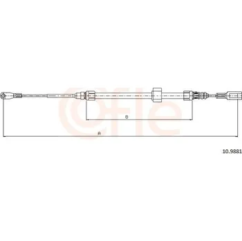 Lanko parkovací brzdy Lanovod parkovací brzdy COFLE 10.9881