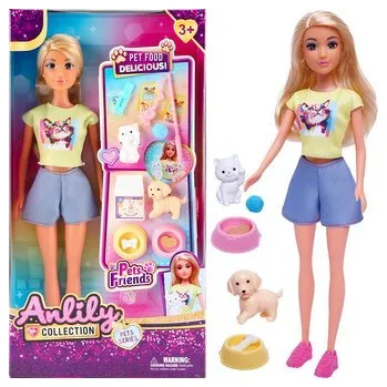 Panenka Panenka s kočkou, pejskem a dvěma miskami