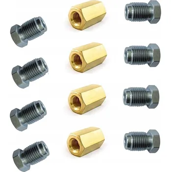 Brzdová hadice 4x Mosazná spojka brzdového potrubí s ocelovými koncovkami M10x1