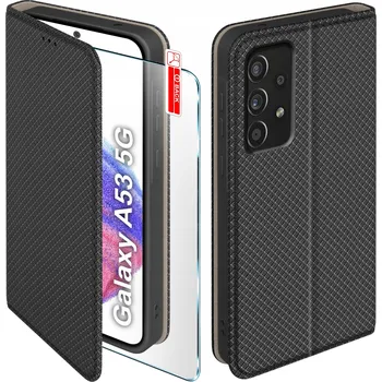 Pouzdro na mobilní telefon Pouzdro s klopou Nela-Styl pro Samsung Galaxy A53 5G černé