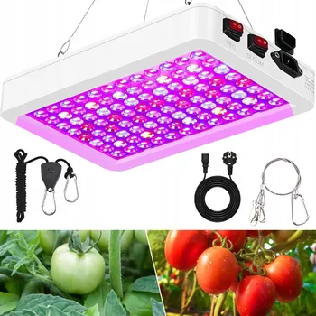 Osvětlení pro růst rostliny Velký PANEL ZÁVĚSNÉ LED SVĚTLO PRO RŮST ROSTLIN PLNÉ SPEKTRUM 312LED