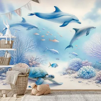 Tapeta Dovido Samolepící tapeta podmořský svět s delfíny