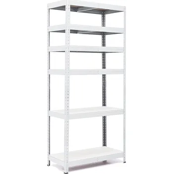 regál Policový regál Trestles RH 1800x800x300, nosnost 2100 kg, 6 polic Barva: bílá