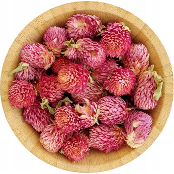 umělá květina Sušený Květ Koulička kulatá 100g Jedlé květy - Gomfrena Ziołowy Dwór