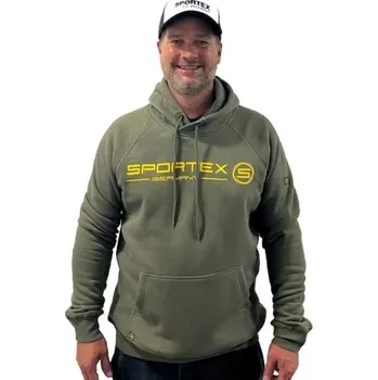 Pánská mikina Mikina Sportex s kapucí zelená - XXXXL