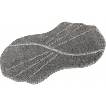Koupelnová předložka KOUPELNOVÝ KOBEREČEK PROTISKLUZOVÝ ŠEDÁ MĚKKÁ ROHOŽKA SHELL 60x100 cm