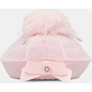 Čepice Dětská čepice s příměsí vlny Jamiks KATHRINE II KATHRINE.II.Na.g.JZH272 růžová 30X, vel. 52