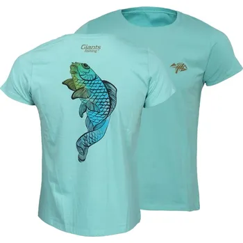 Pánské tričko Dámské tričko Giants Fishing zelené Koi kapr - XS